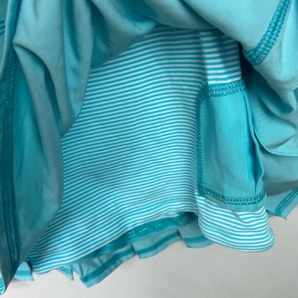NWT Lululemon Pace Setter Skirt‎ Stripe Dot Printed Angel Blue Tennis Skort 10 - Picture 11 of 15